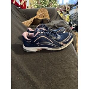 Womens RYKA Sky Walk tennis shoes Navy Lavender Size 9 Memory Foam